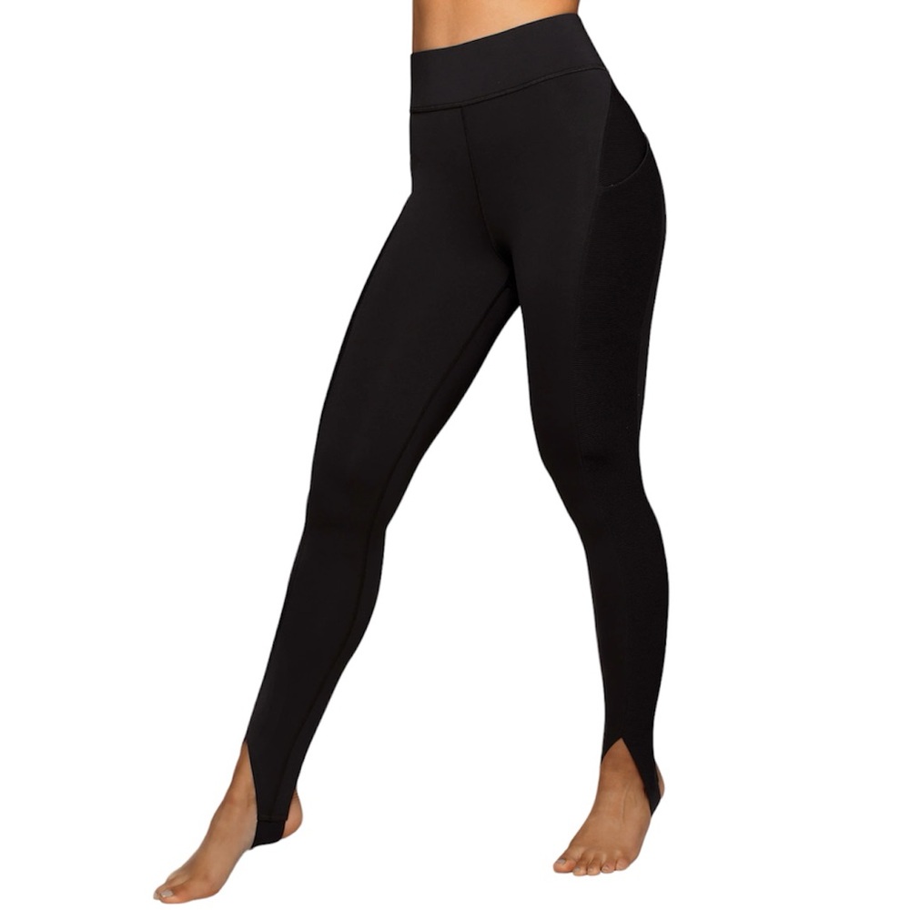Michi Black Uproar Era Stirrup Sculpting Pocket Leggings Shape Wear Medium